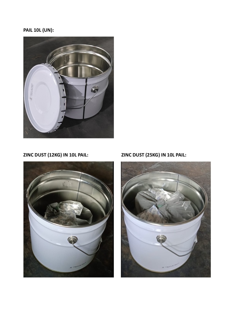 Zinc Dust Silicon Sealed Metal Keg