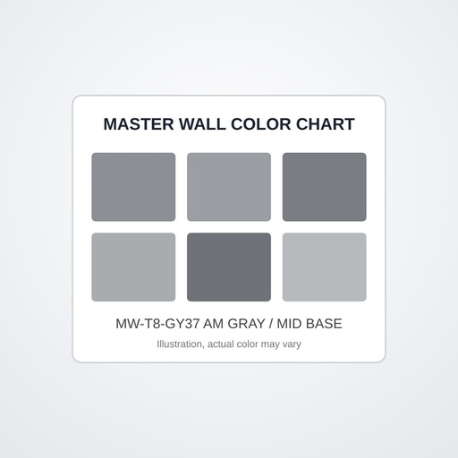 [Master Wall Color Chart:MW-T8-GY37 AM GRAY / MID BASE] MW-T8-GY37 AM GRAY / MID BASE